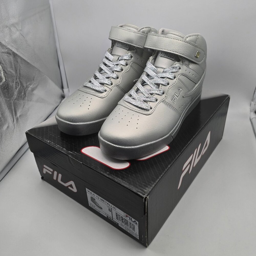 Fila Women's Vulcan 13 Metallic Sneakers Silver 8